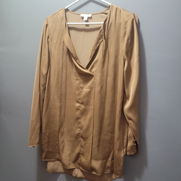 Camber & Grace Tan Blouse Size L - Picture 2 of 7